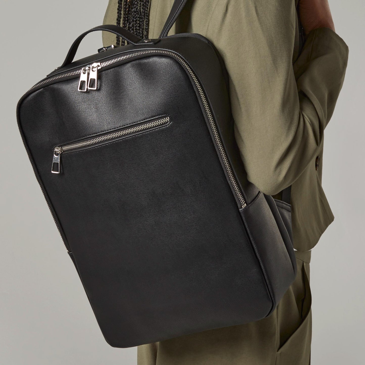 Tailored Luxe Backpack, Personalised Unisex Bag, Luxury Work or Travel Gift