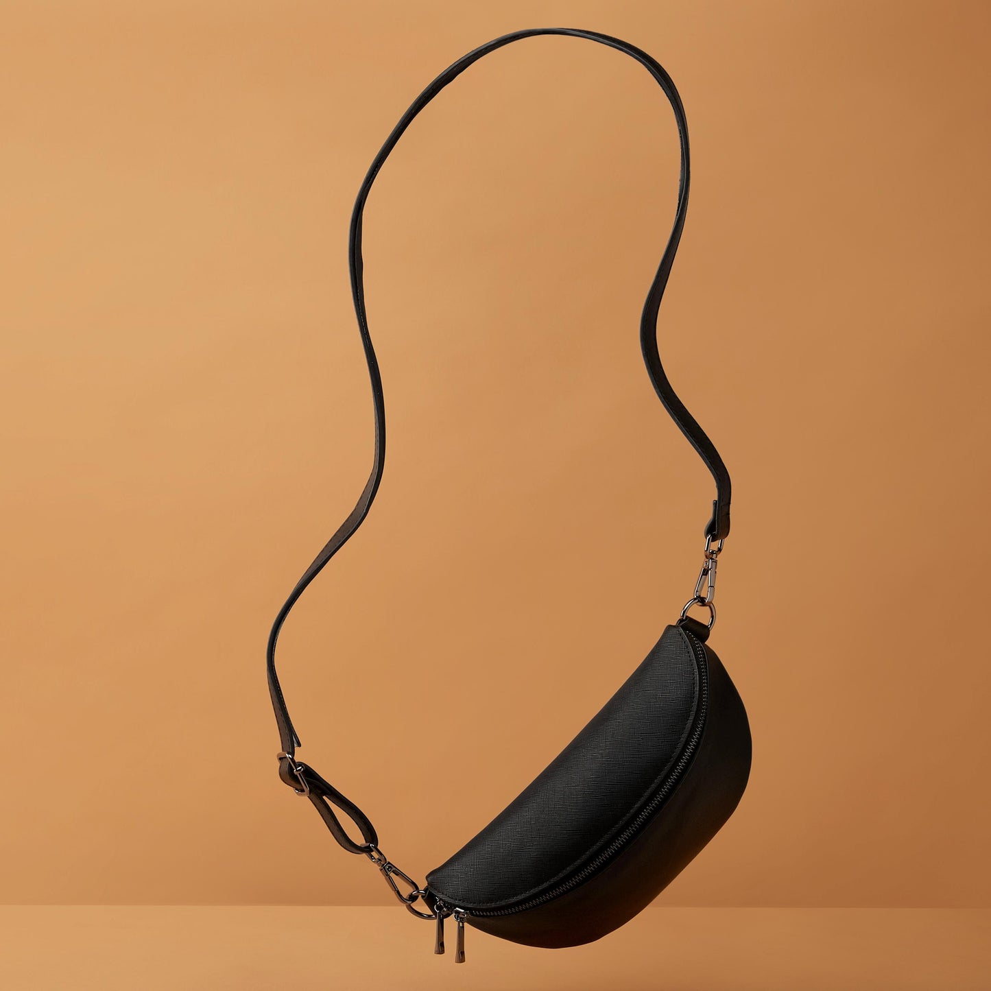 Black Cross Body Bag, Personalised Men’s Bag, Stylish Gift for Him