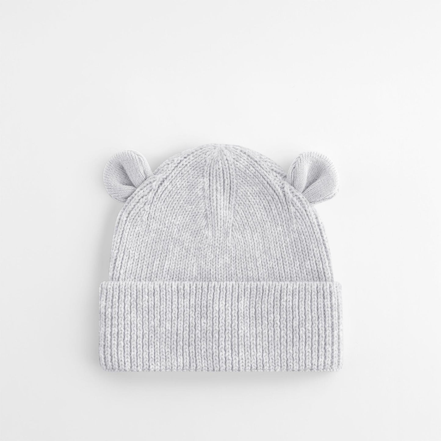 Organic Baby Bear Beanie, Cotton Knit Hat for Babies, Newborn or Toddler Gift