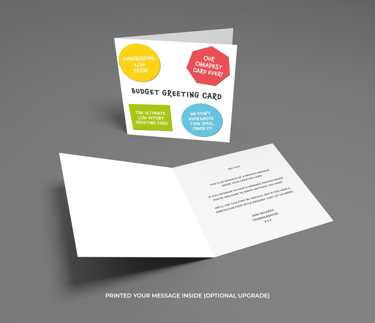 Funny Parody Birthday Card: Low Effort Joke Greeting