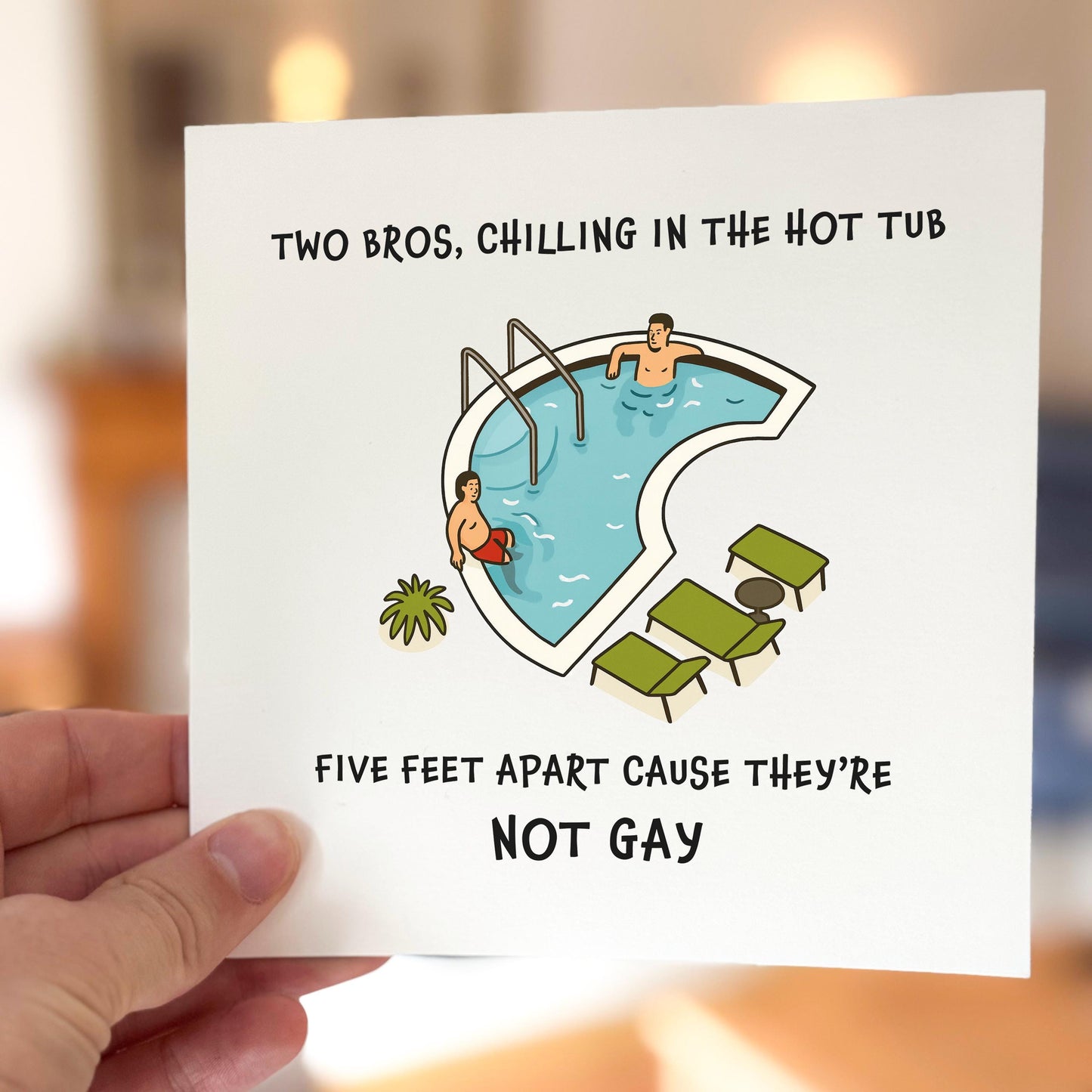 Funny Meme Card: Two Bros Chilling - Viral Internet Humor