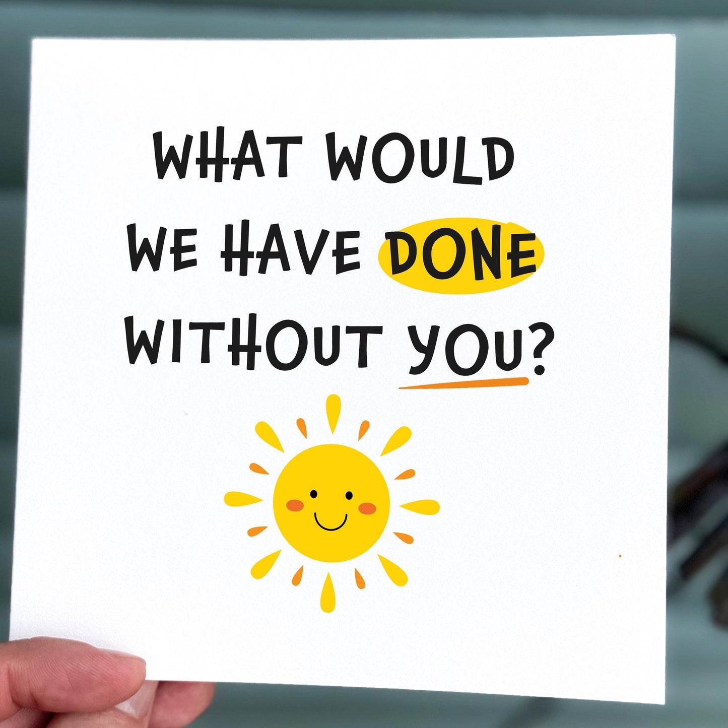 Teacher Thank You Card: Smiling Sun Appreciation Card