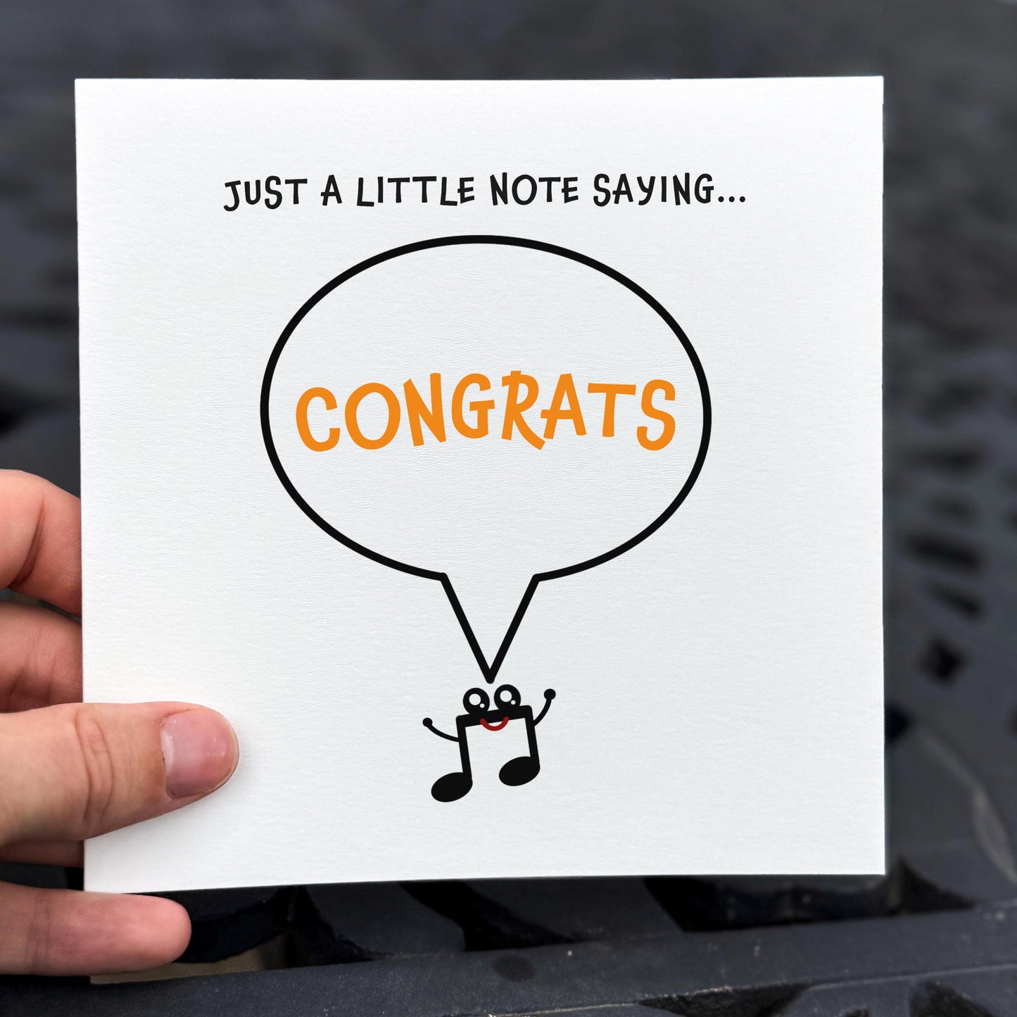 Funny Musical Note Congrats Card: Cheerful Congratulations
