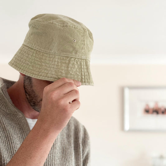 Vintage Cotton Bucket Hat, Unisex Summer Hat, Festival or Holiday Gift