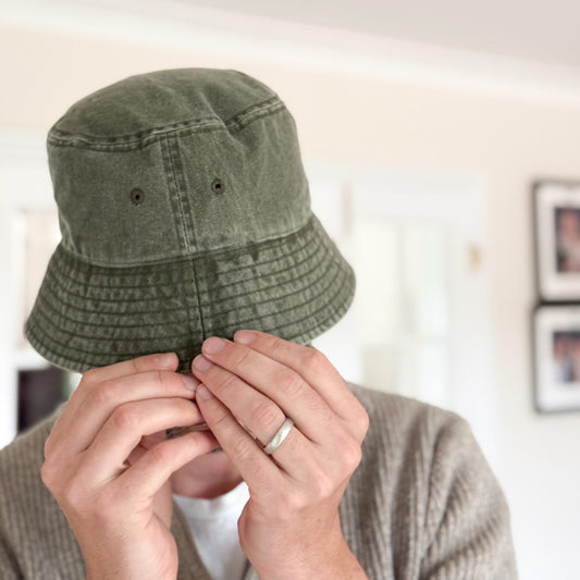 Vintage Cotton Bucket Hat, Unisex Summer Hat, Festival or Travel Gift