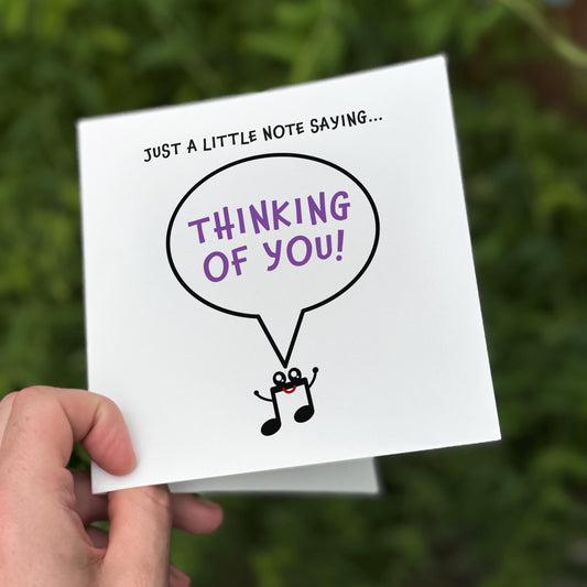 Thinking of You Card, Just a Note Card, Cute Support Card, Encouragement Card for Friend, Mental Health Card, Cartoon Note Card