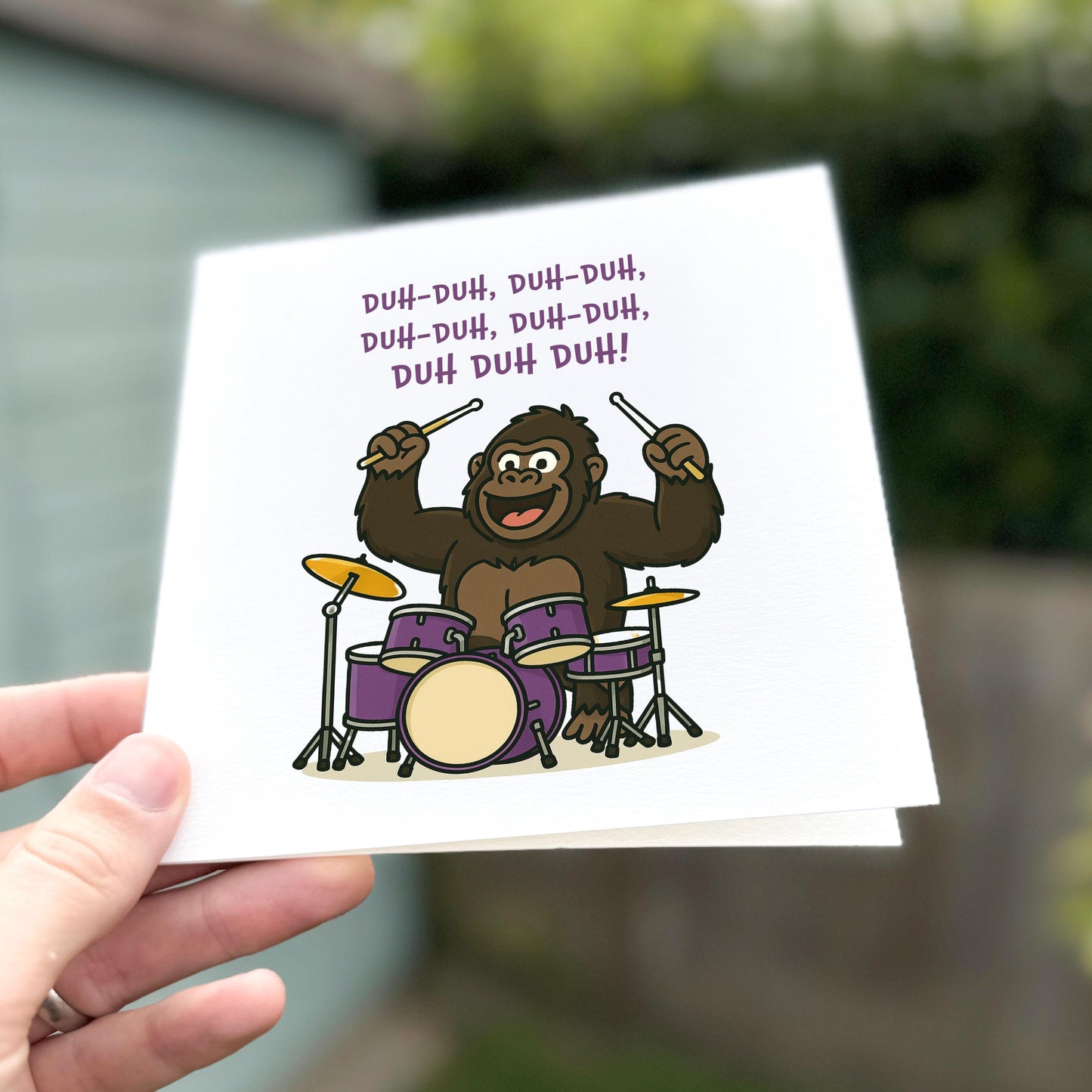 Cadbury Gorilla Birthday Card: 90s Nostalgia, Phil Collins Drum Solo