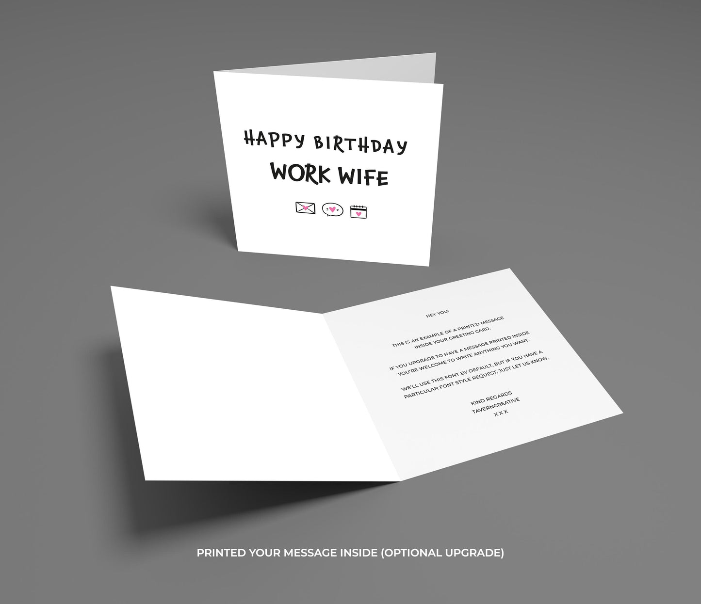 Happy Birthday Work Wife Card, Funny Office Birthday Card, Work Bestie Card, Birthday Card for Colleague, Cute Work Friend Card, Coworker