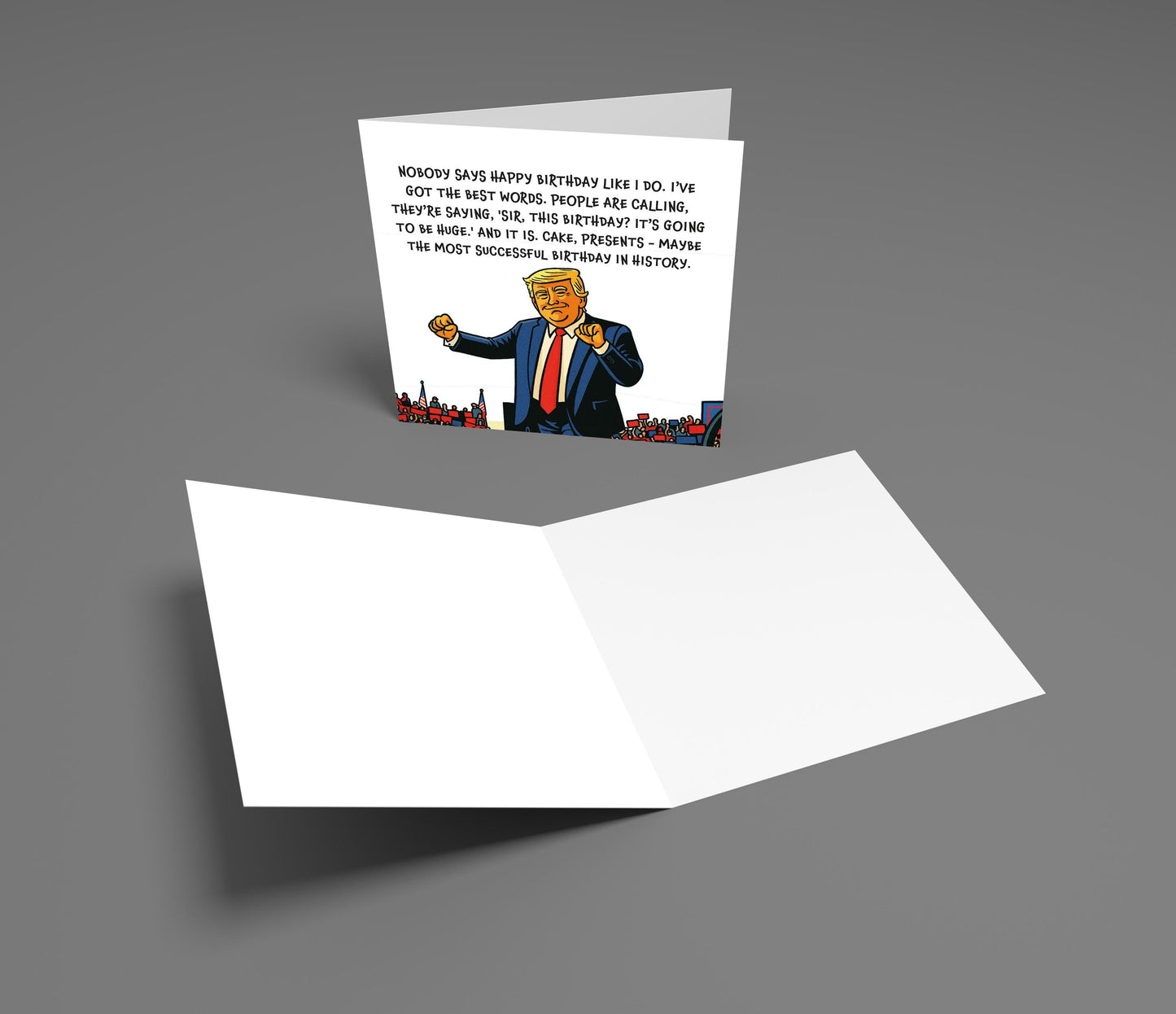 Funny Trump Birthday Card: Political Humor, Sarcastic Gift