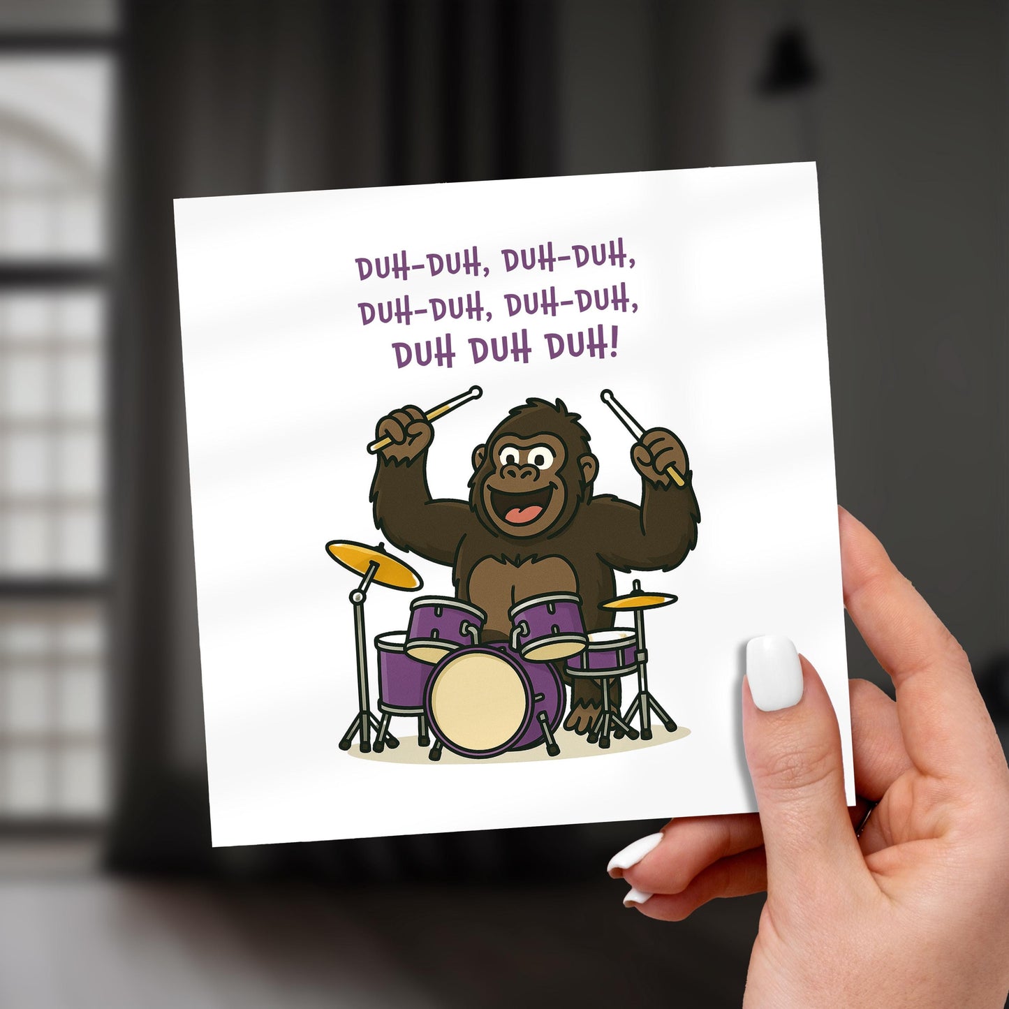 Cadbury Gorilla Birthday Card: 90s Nostalgia, Phil Collins Drum Solo