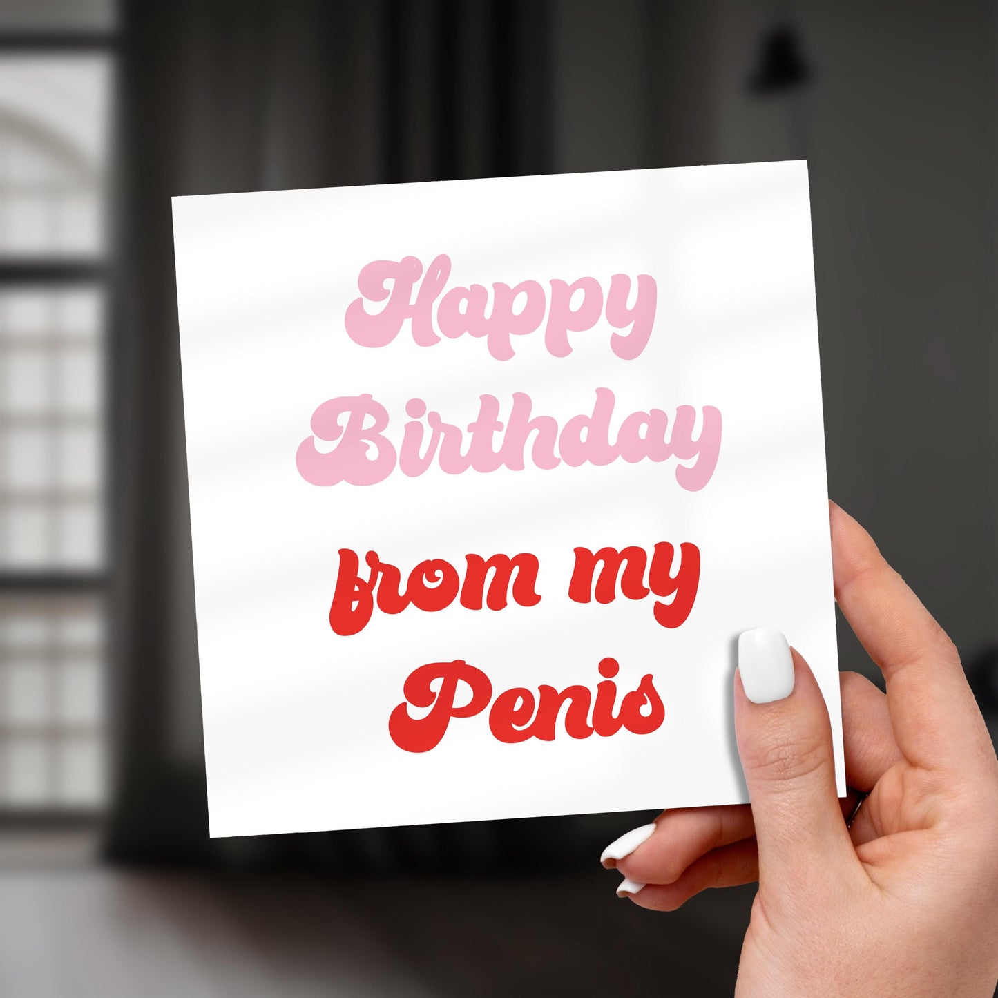 Funny Birthday Card for Girlfriend, Rude Card for Wife, Naughty Birthday Card for Boyfriend, Adult Card for Him, Crude Birthday Card