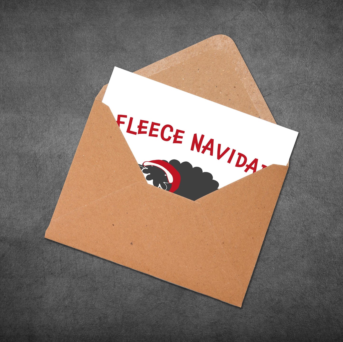 Fleece Navidad Christmas Card: Funny Sheep Pun Holiday Card