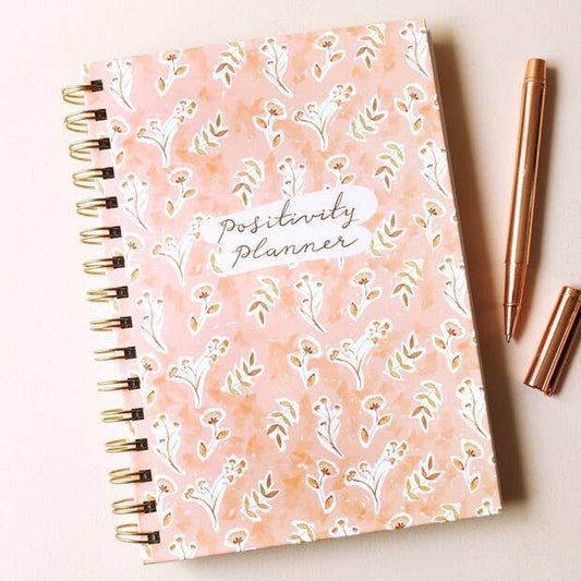 Positivity Journal | Guided Wellness Planner with Floral Hardcover Design
