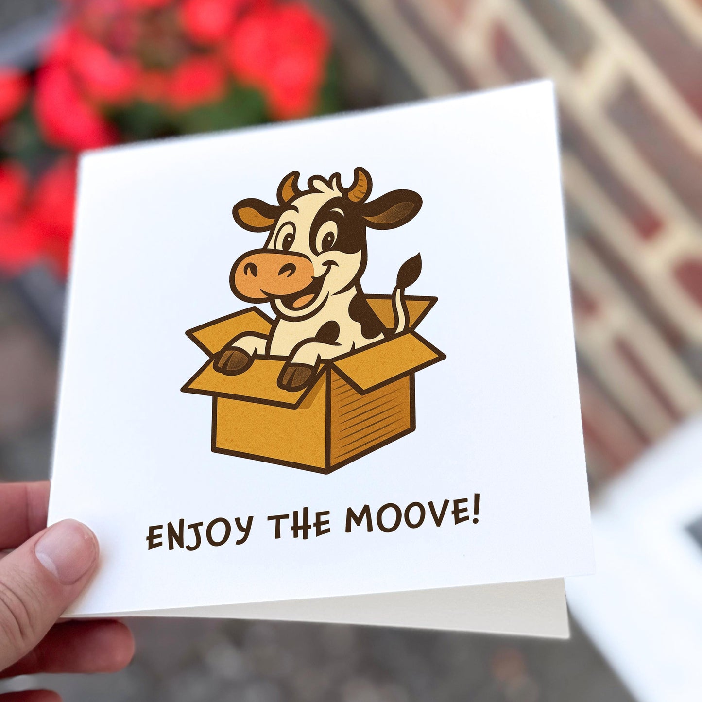 Funny Cow New Home Card: Enjoy the Moove Pun