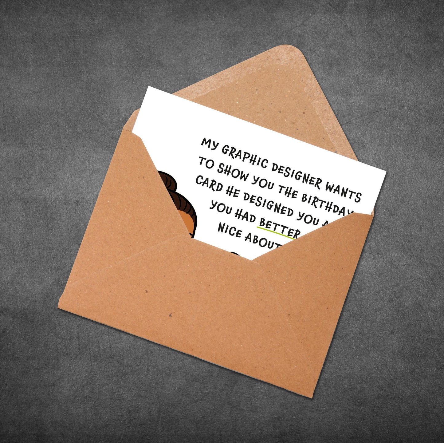 Funny Internet Meme Birthday Card: Sarcastic Graphic Designer Joke