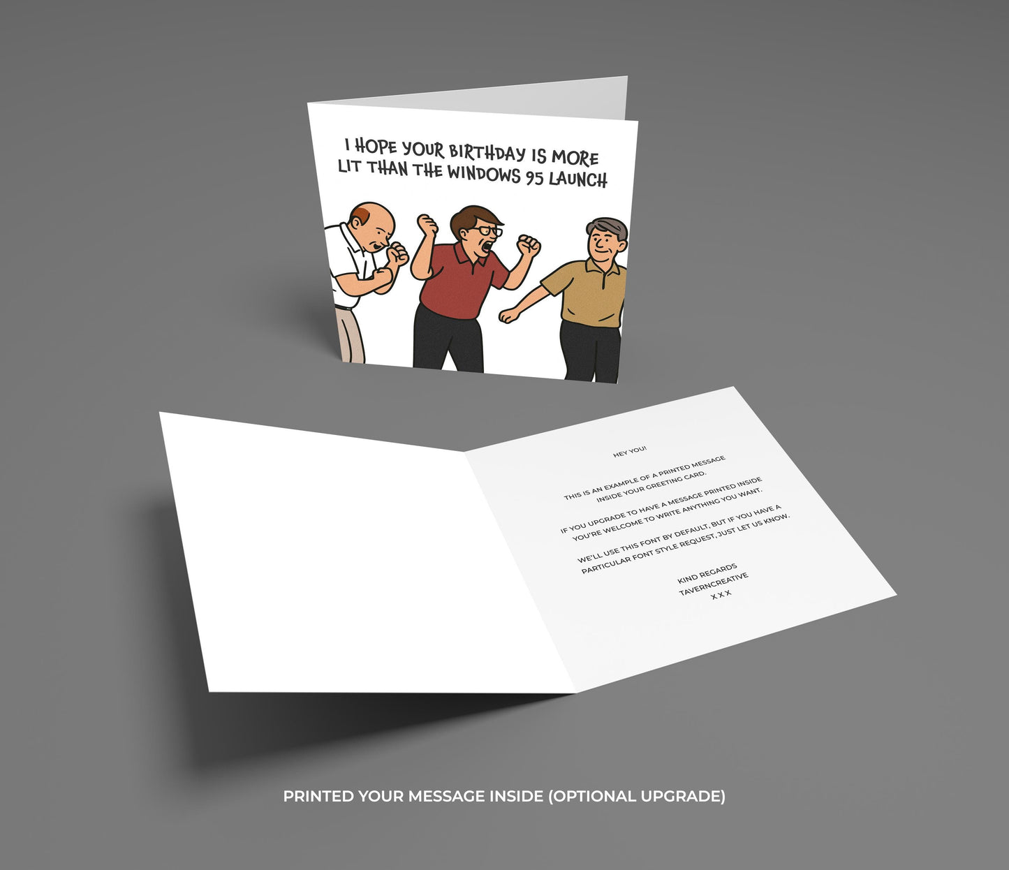 Funny Windows 95 Birthday Card: 90s Tech Nostalgia