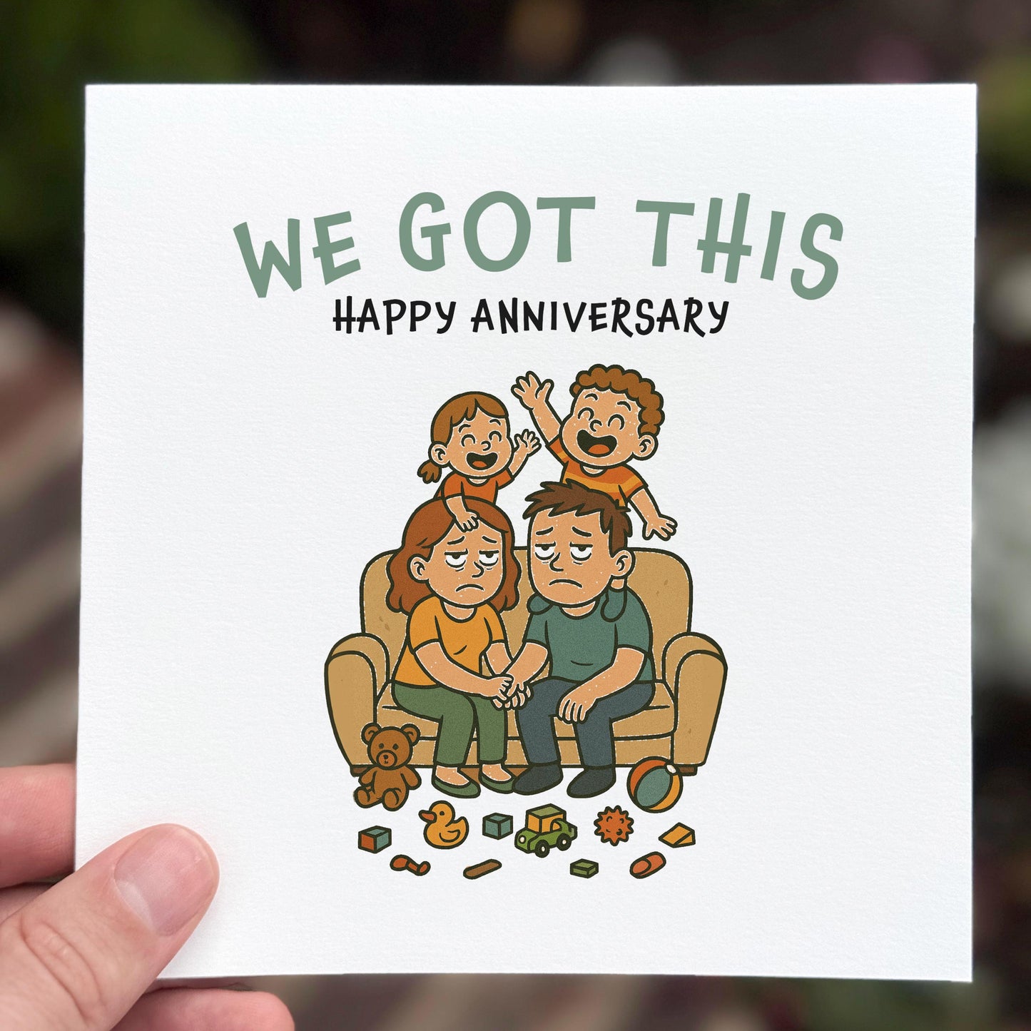 Funny Anniversary Card for Parents: Parenting Chaos - We Got This