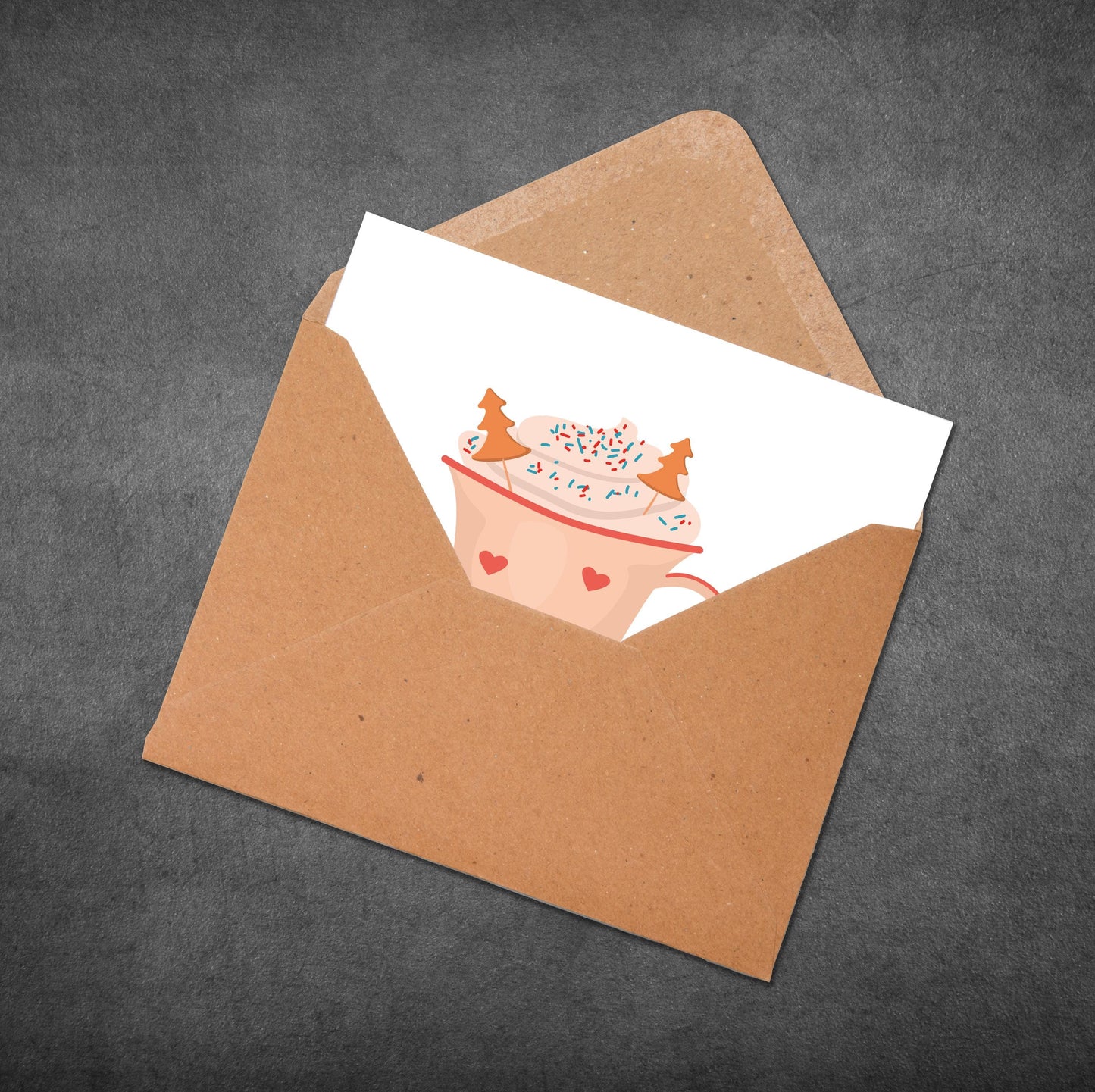 Cosy Christmas Card: Hot Chocolate Festive Greeting