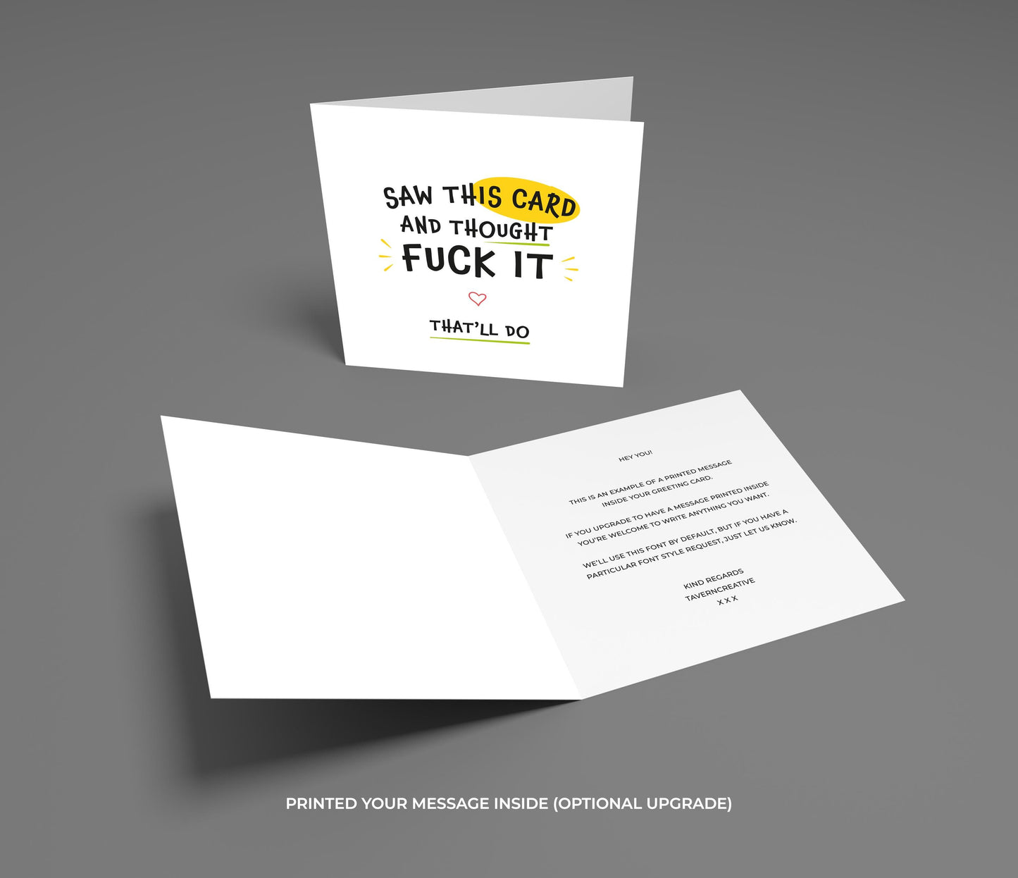 Funny Occasion Card: That'll Do - Cheeky Rude Greeting