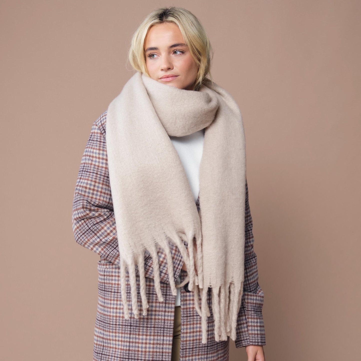 Fluffy Scarf, Oversized Winter Scarf, Cosy Gift for Her