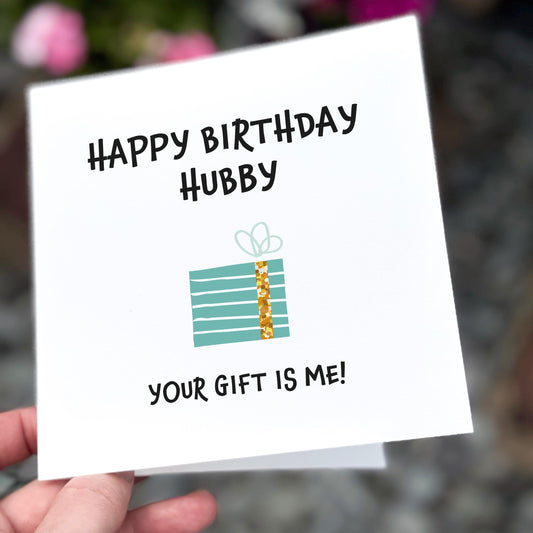 Funny Birthday Card for Husband: Cheeky Gift Design, FSC Card