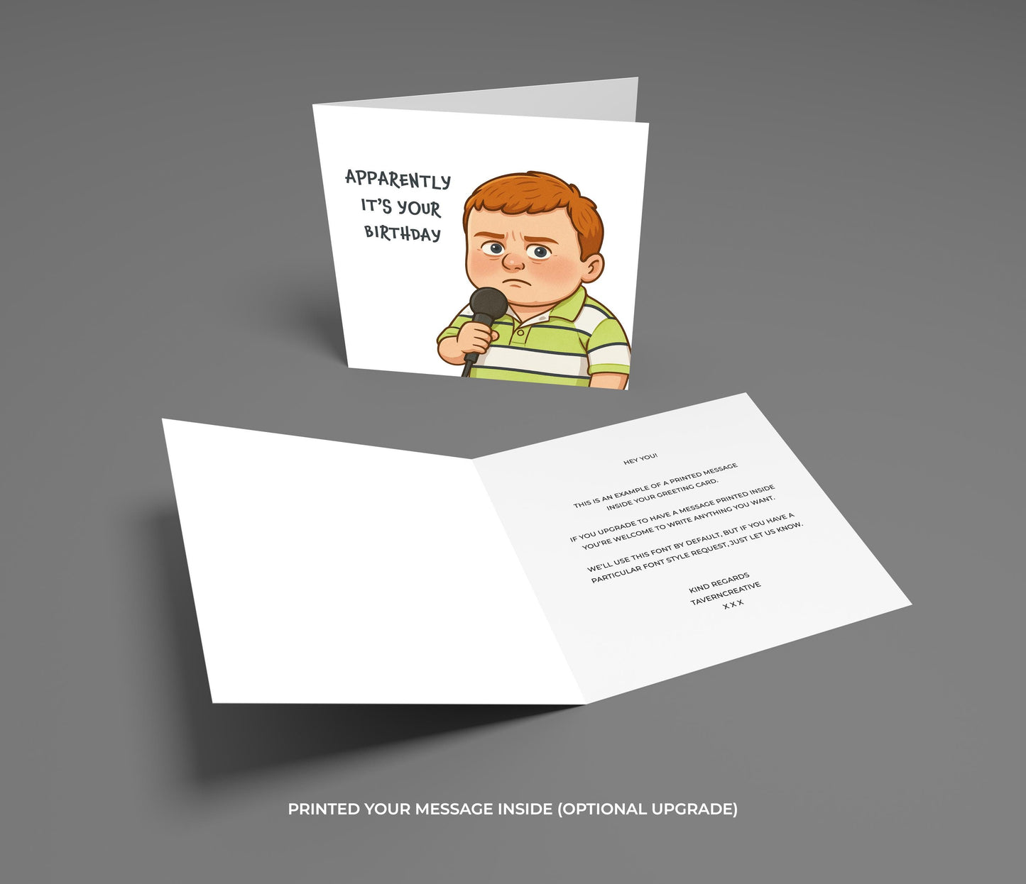 Funny Birthday Card: Apparently Kid Meme - Viral Interview Quote