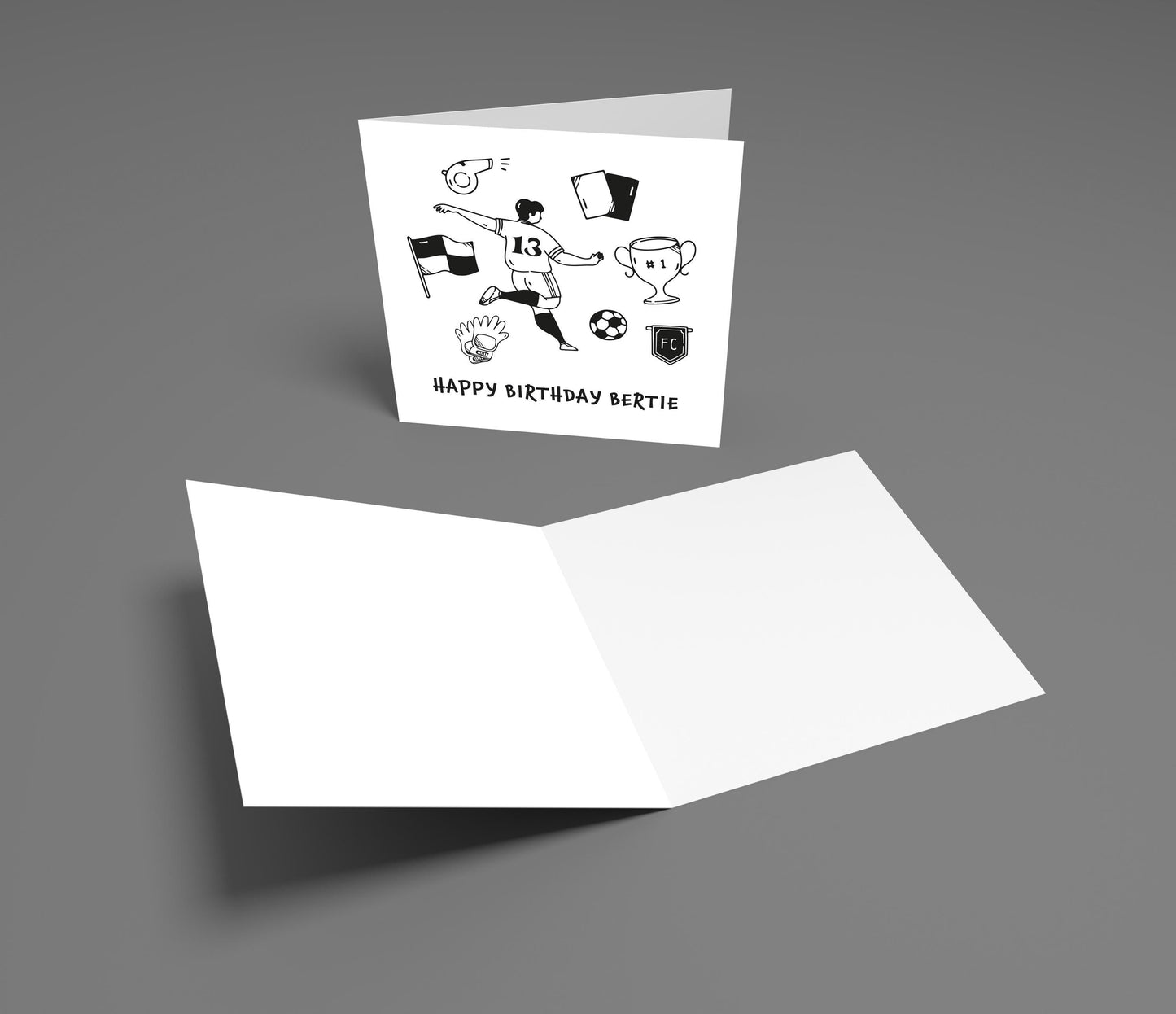 Personalized Football Birthday Card for Son: Funny Teen Boy Card