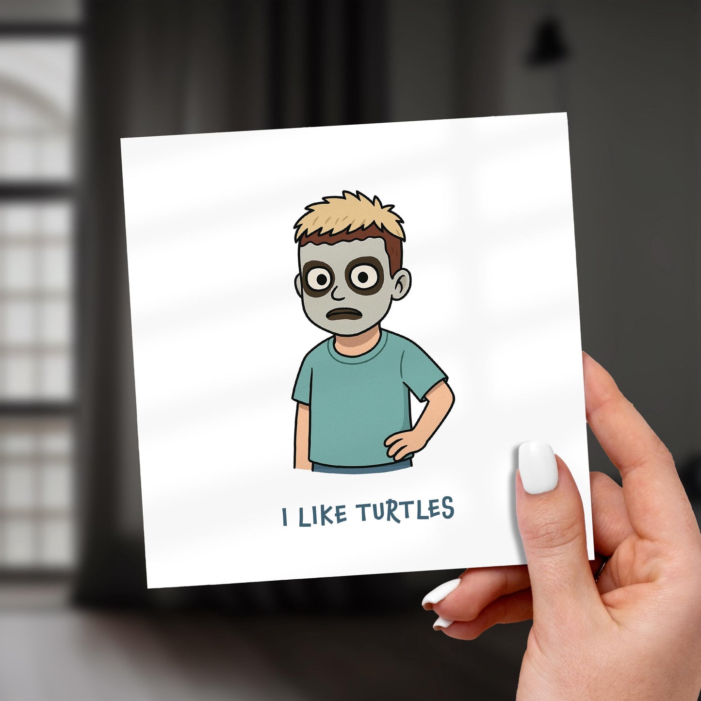 I Like Turtles Meme Card: Funny Viral Video Birthday Card