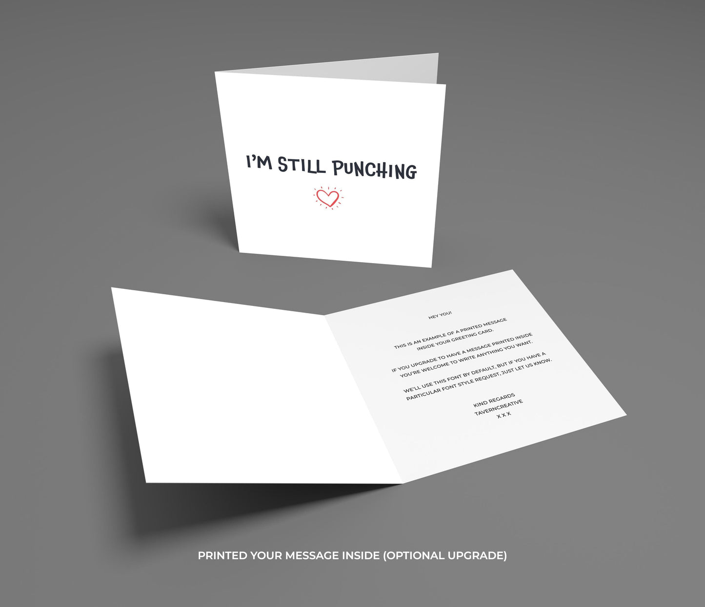 Funny Anniversary Card: I'm Still Punching - Cheeky Love Card