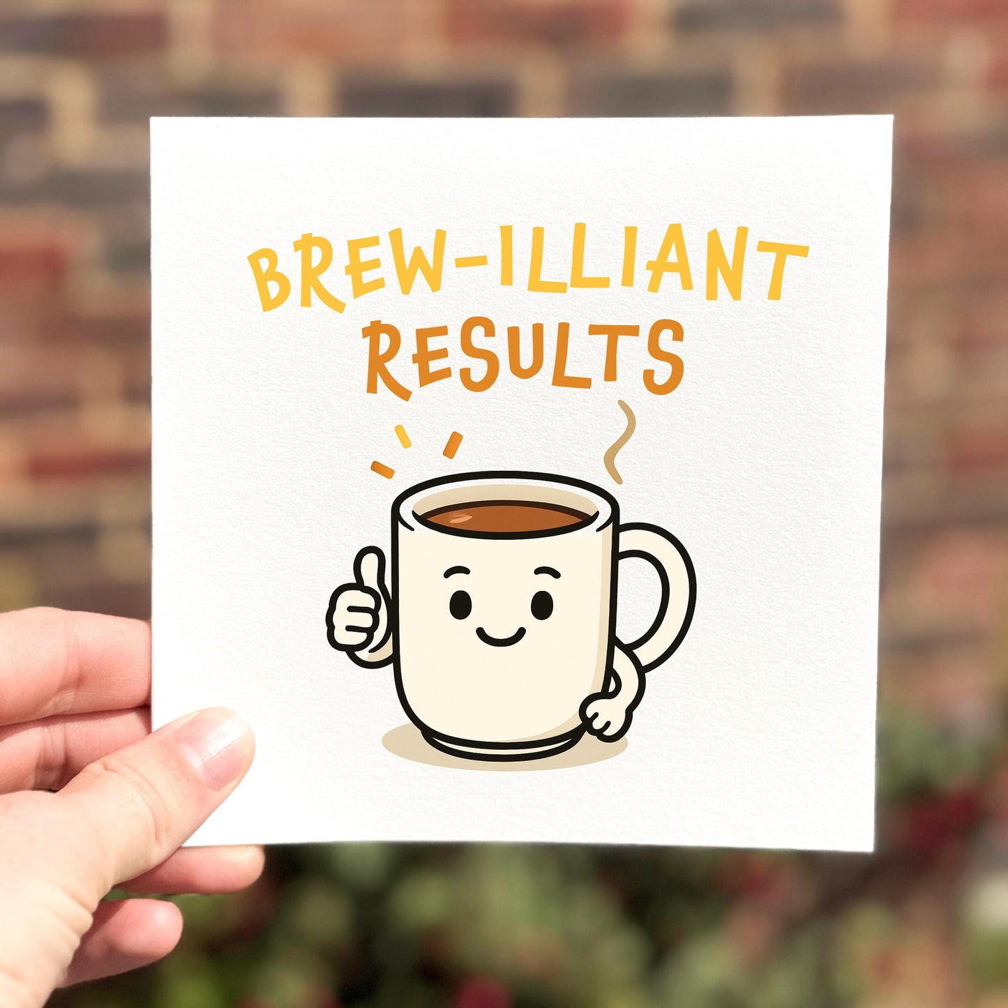Funny Brew-illiant Results Card: GCSE, A-Level Congratulations
