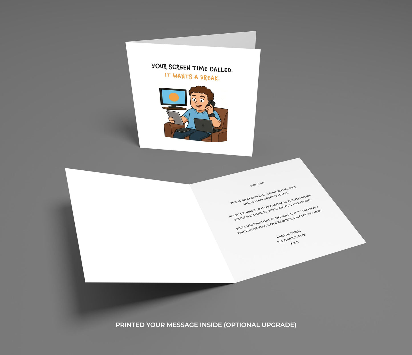 Funny Screen Time Card: Tech Overload Meme, Digital Detox