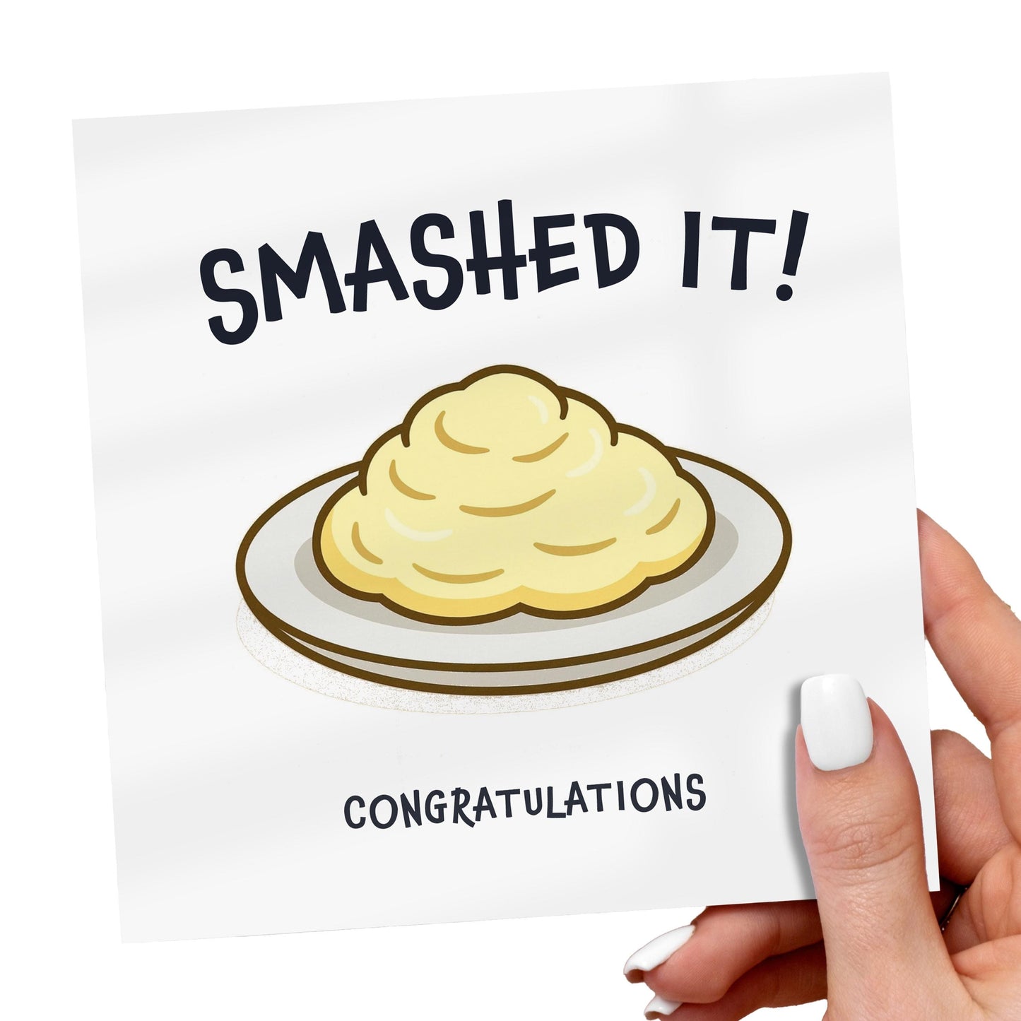 Funny Smashed It Exam Congratulations Card: Punny Well Done Card