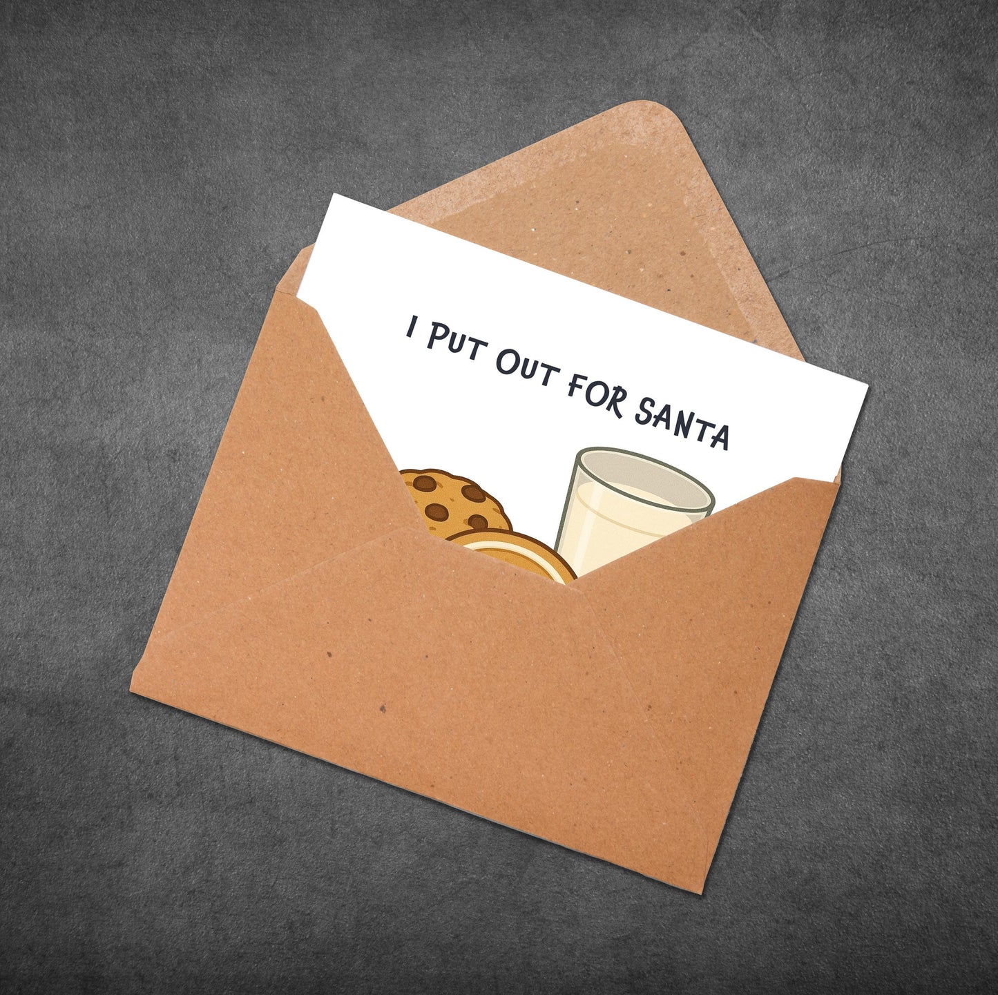 Funny Christmas Card, Naughty Xmas Card for Him, Santa Cookie Card, Cheeky Holiday Card, Rude Christmas Card for Friend