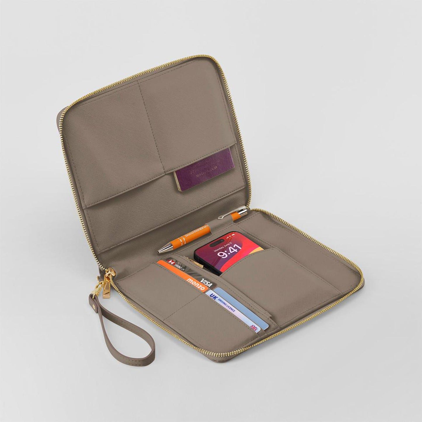 Faux Leather Travel Organiser, Personalised Passport Holder, Gift for Him or Her