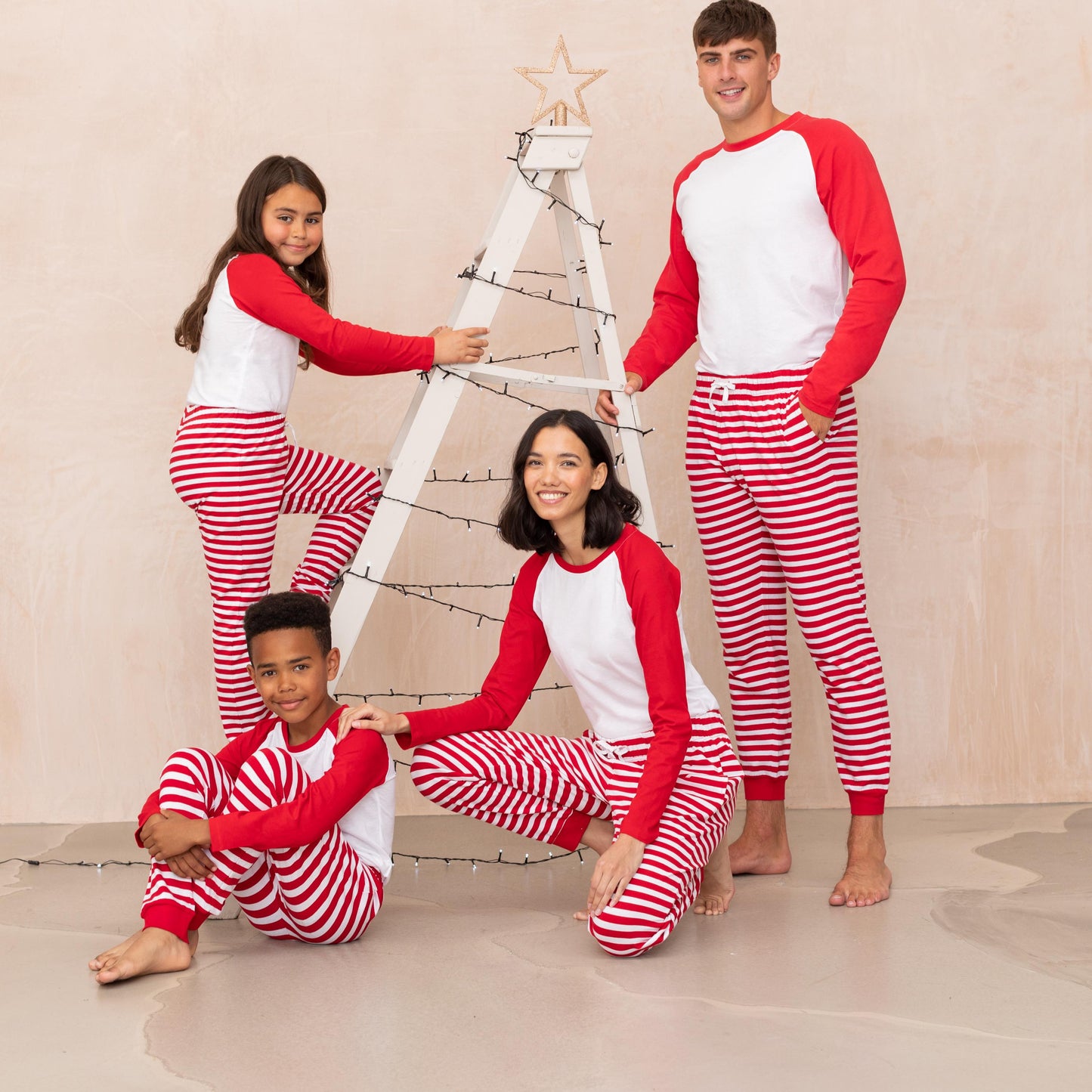 Heather Grey Star Christmas Pyjama Bottoms, Matching Family PJs, Festive Gift for Him or Her