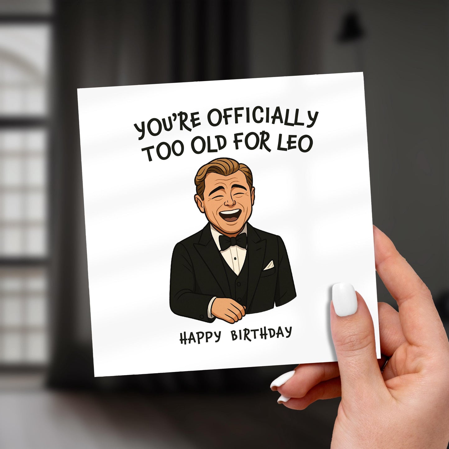 Funny Leo Meme Birthday Card for Her: Savage Pop Culture Card