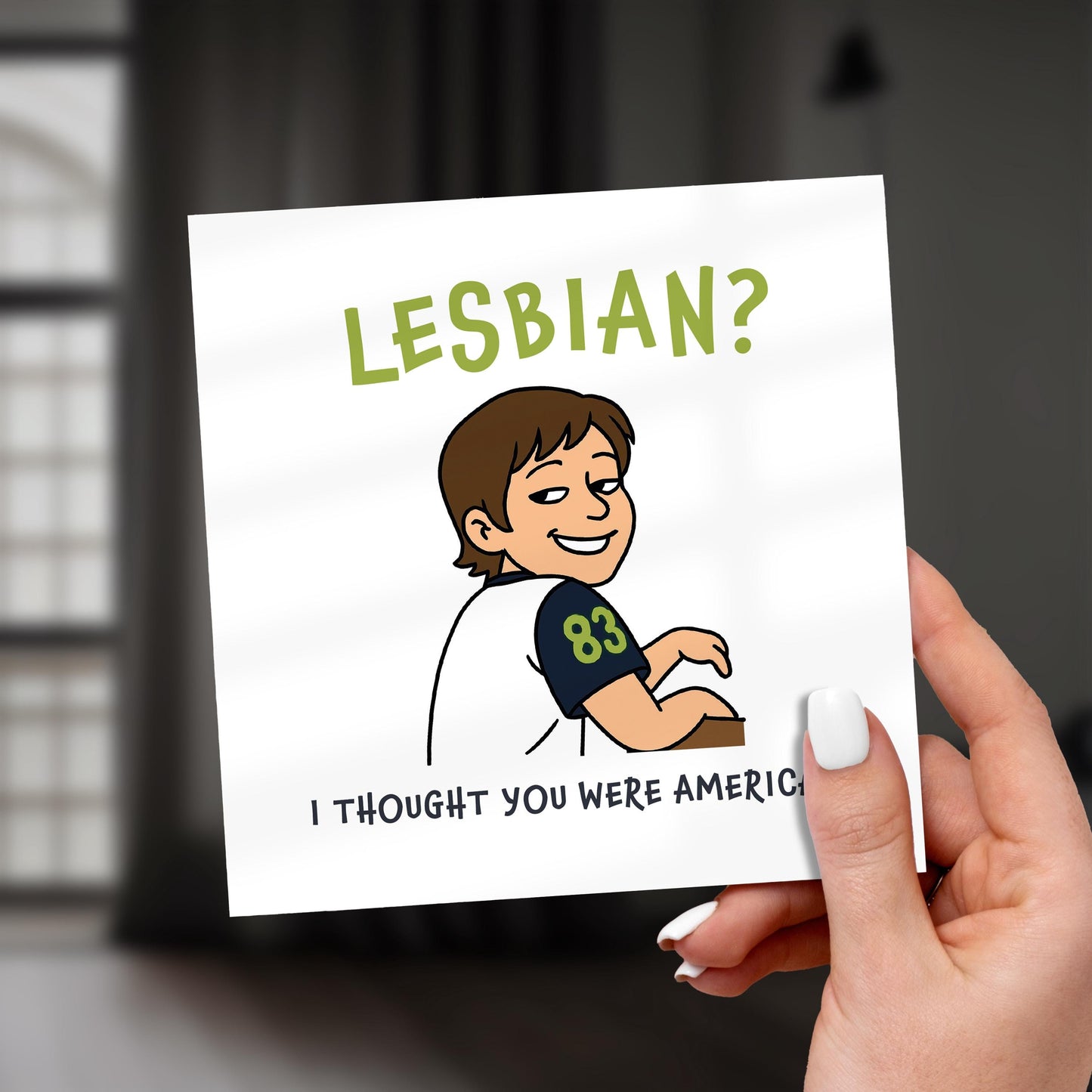 Funny Lesbian Coming Out Card: LGBTQ+ Vine Meme Greeting Card