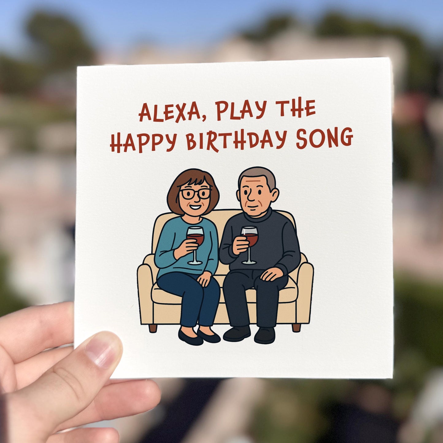 Funny Alexa Birthday Card: Viral Tech Meme for Mum & Dad