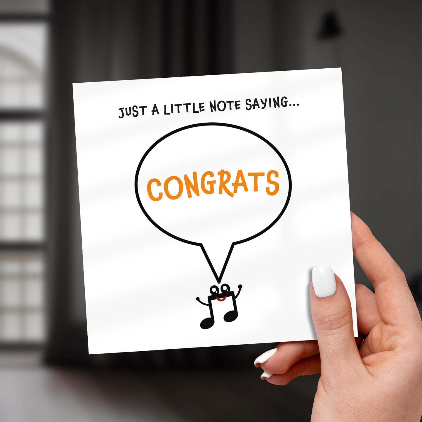 Funny Musical Note Congrats Card: Cheerful Congratulations