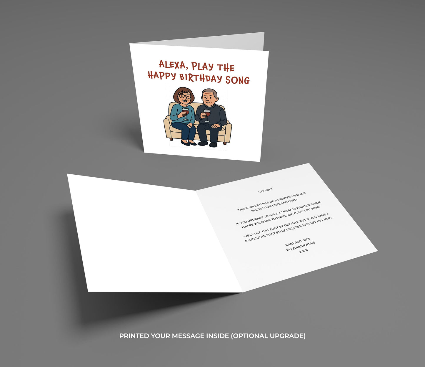 Funny Alexa Birthday Card: Viral Tech Meme for Mum & Dad