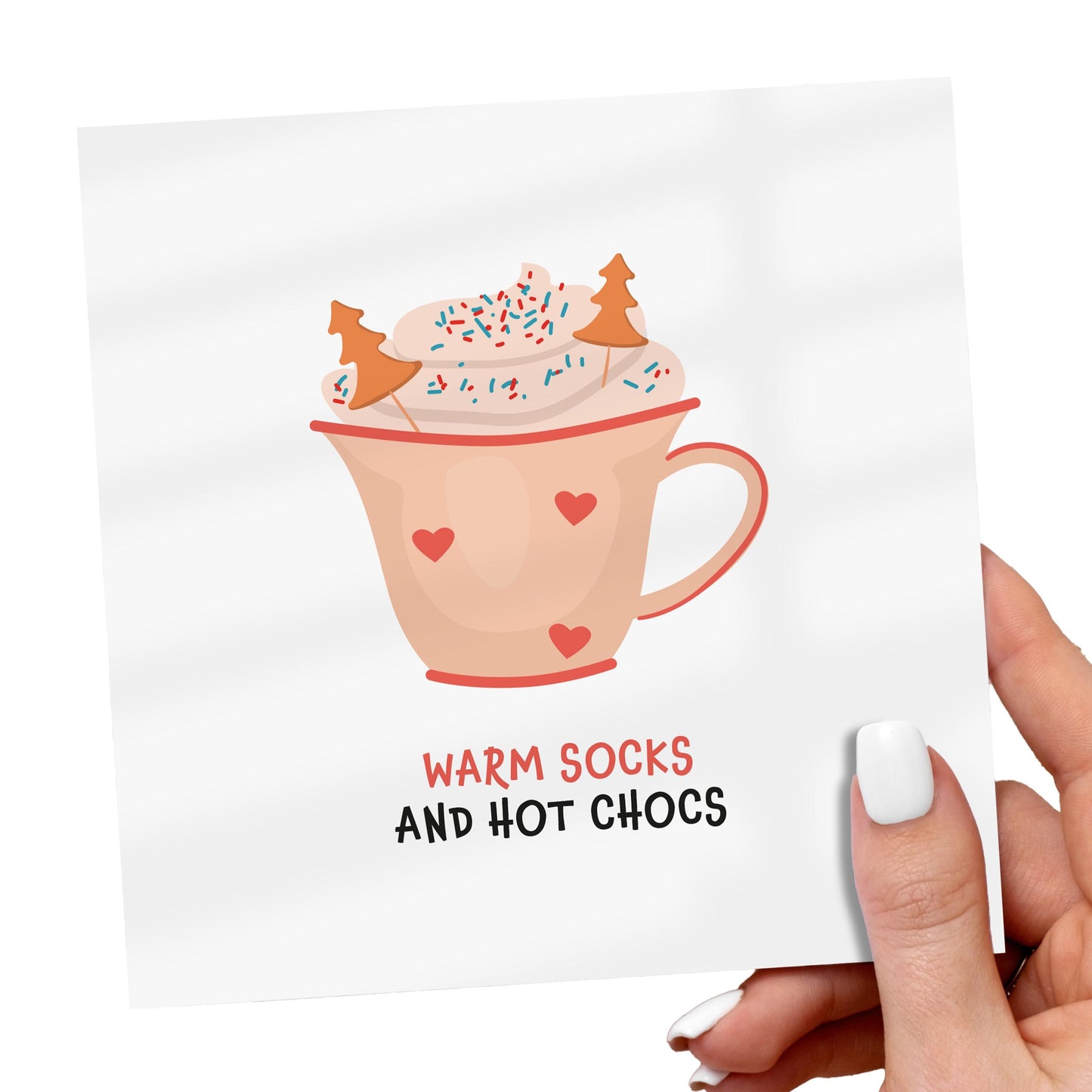 Cosy Christmas Card: Hot Chocolate Festive Greeting