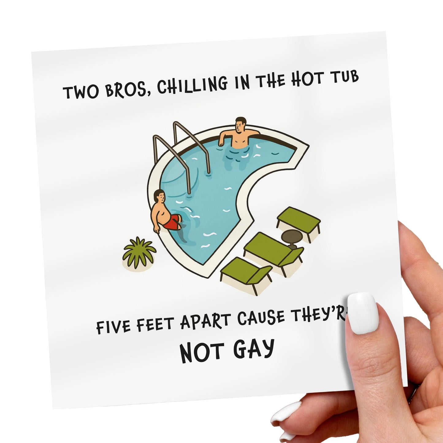 Funny Meme Card: Two Bros Chilling - Viral Internet Humor