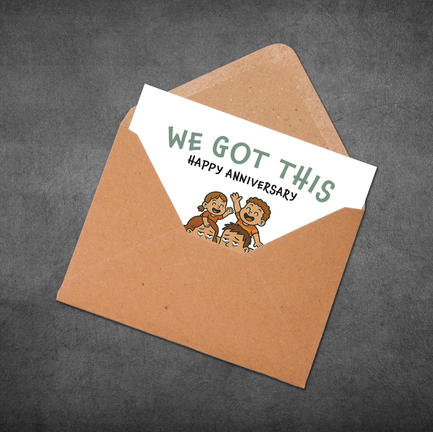 Funny Anniversary Card for Parents: Parenting Chaos - We Got This