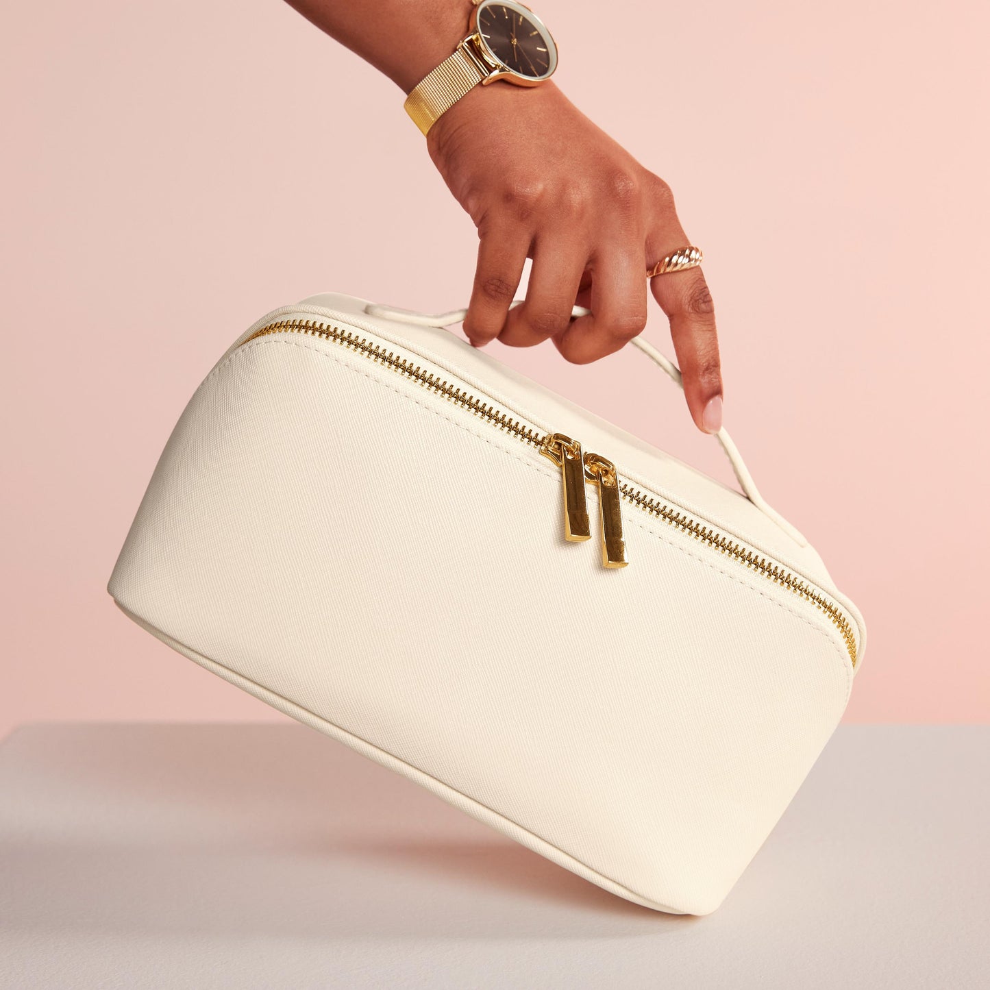 Personalised Cosmetic Case, Leather-Look Travel Wash Bag, Luxury Gift for Her