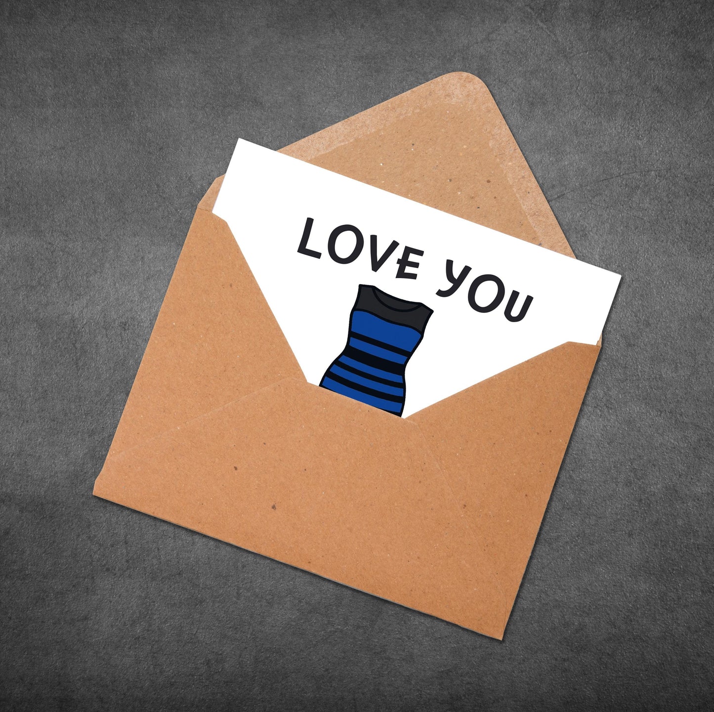 Funny Anniversary Card: Viral Dress Meme, Blue and Gold Joke