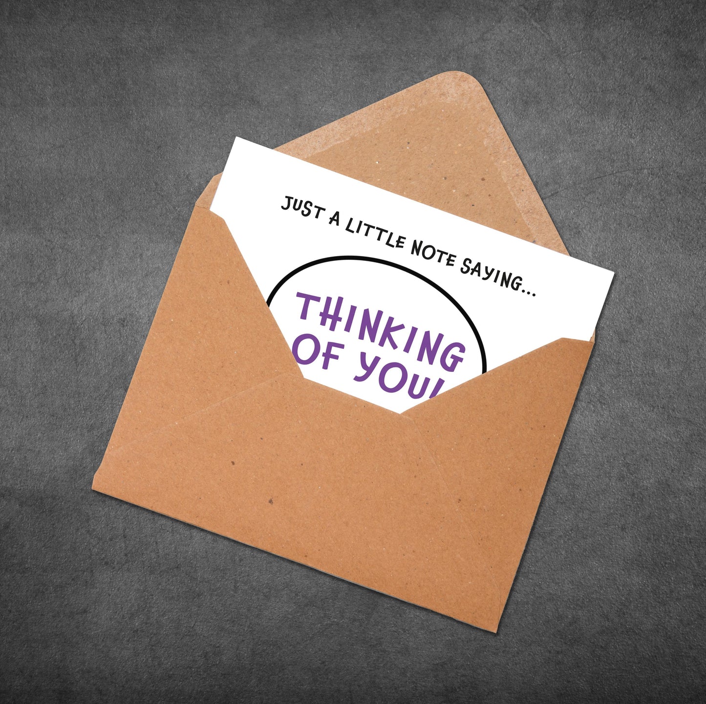 Thinking of You Card, Just a Note Card, Cute Support Card, Encouragement Card for Friend, Mental Health Card, Cartoon Note Card