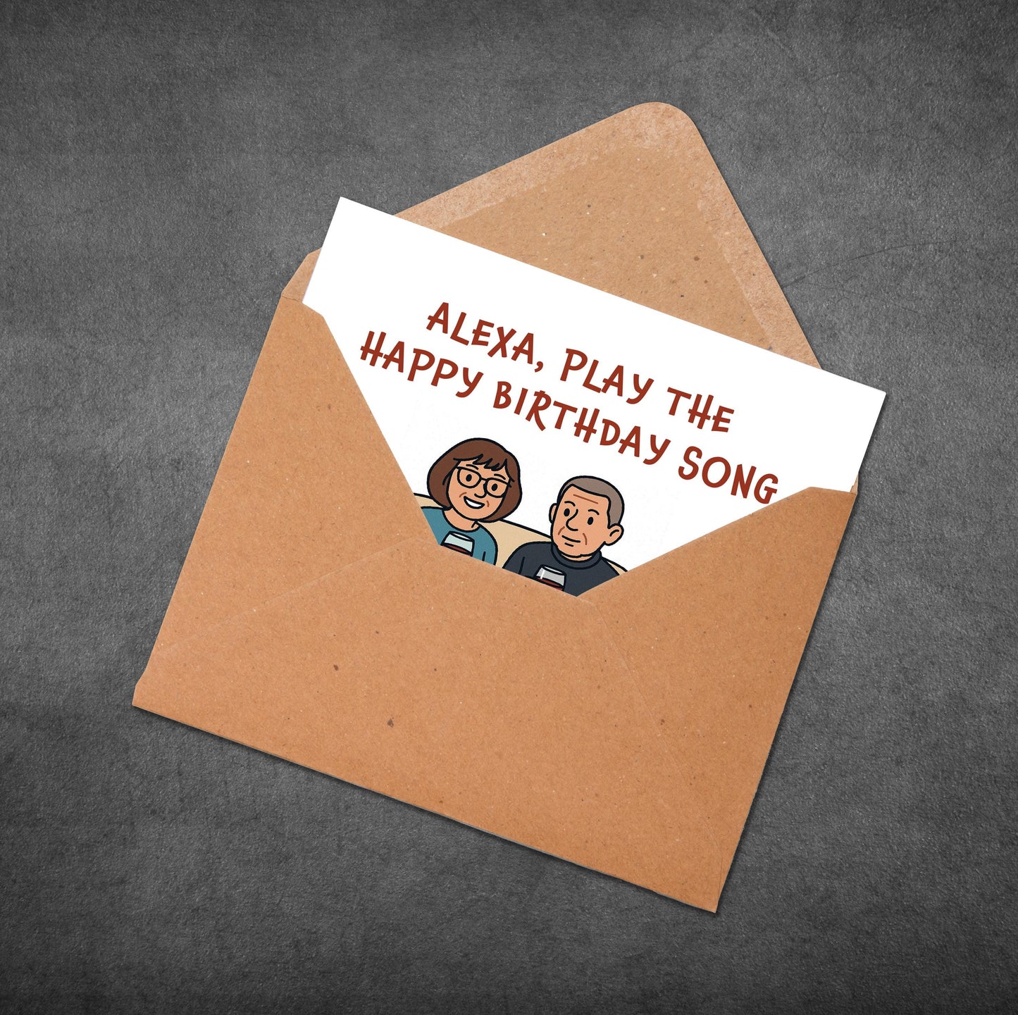 Funny Alexa Birthday Card: Viral Tech Meme for Mum & Dad