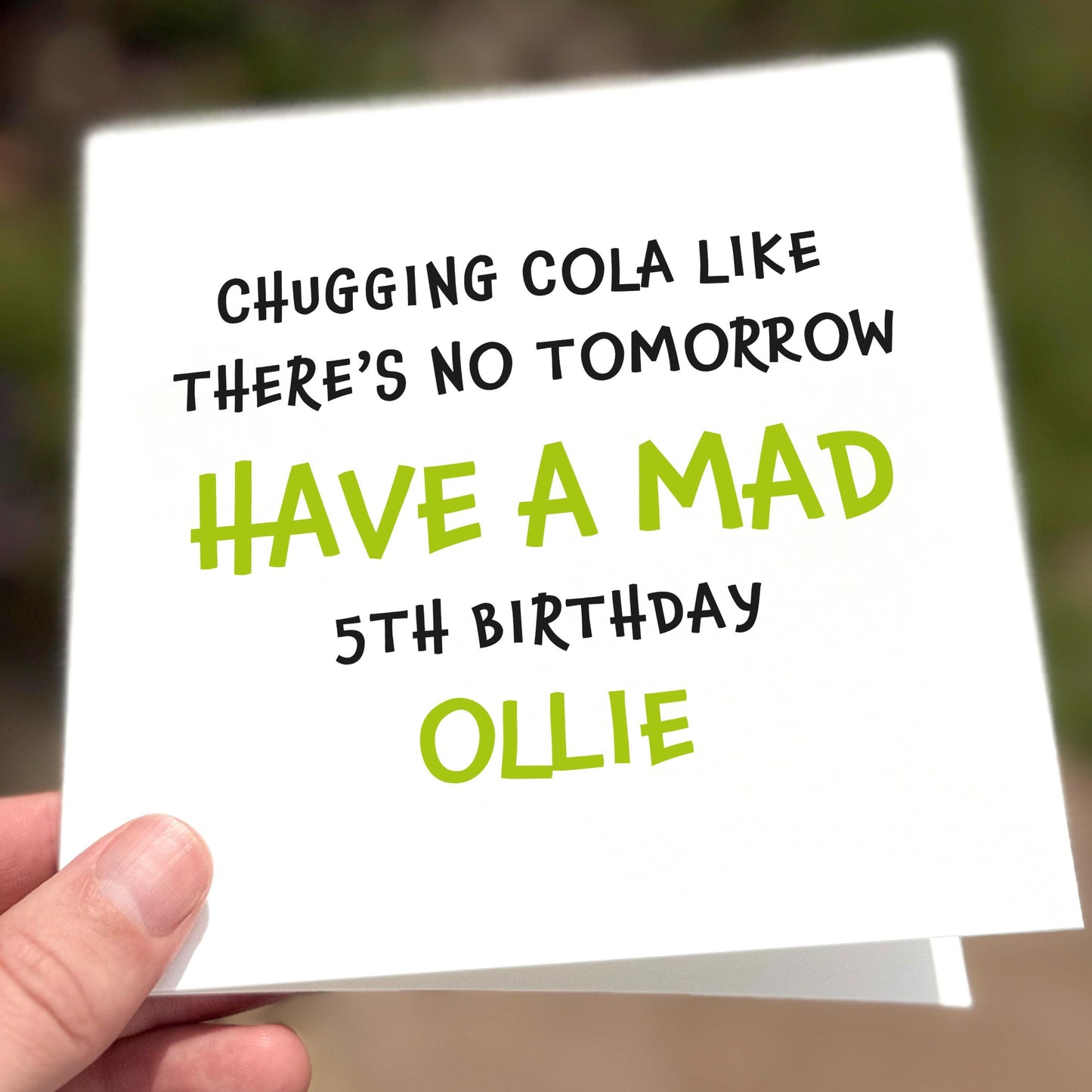 Funny 5th Birthday Card for Boy: Personalised Kids Card