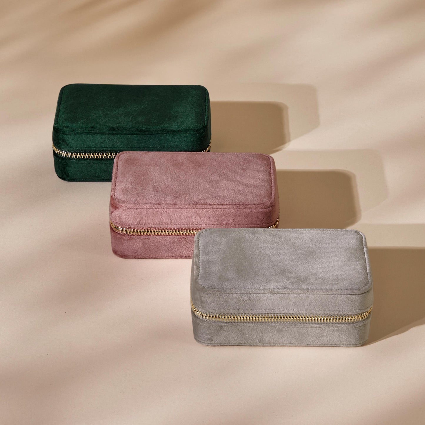 Velvet Travel Jewellery Box, Personalised Jewellery Case, Luxury Gift for Her