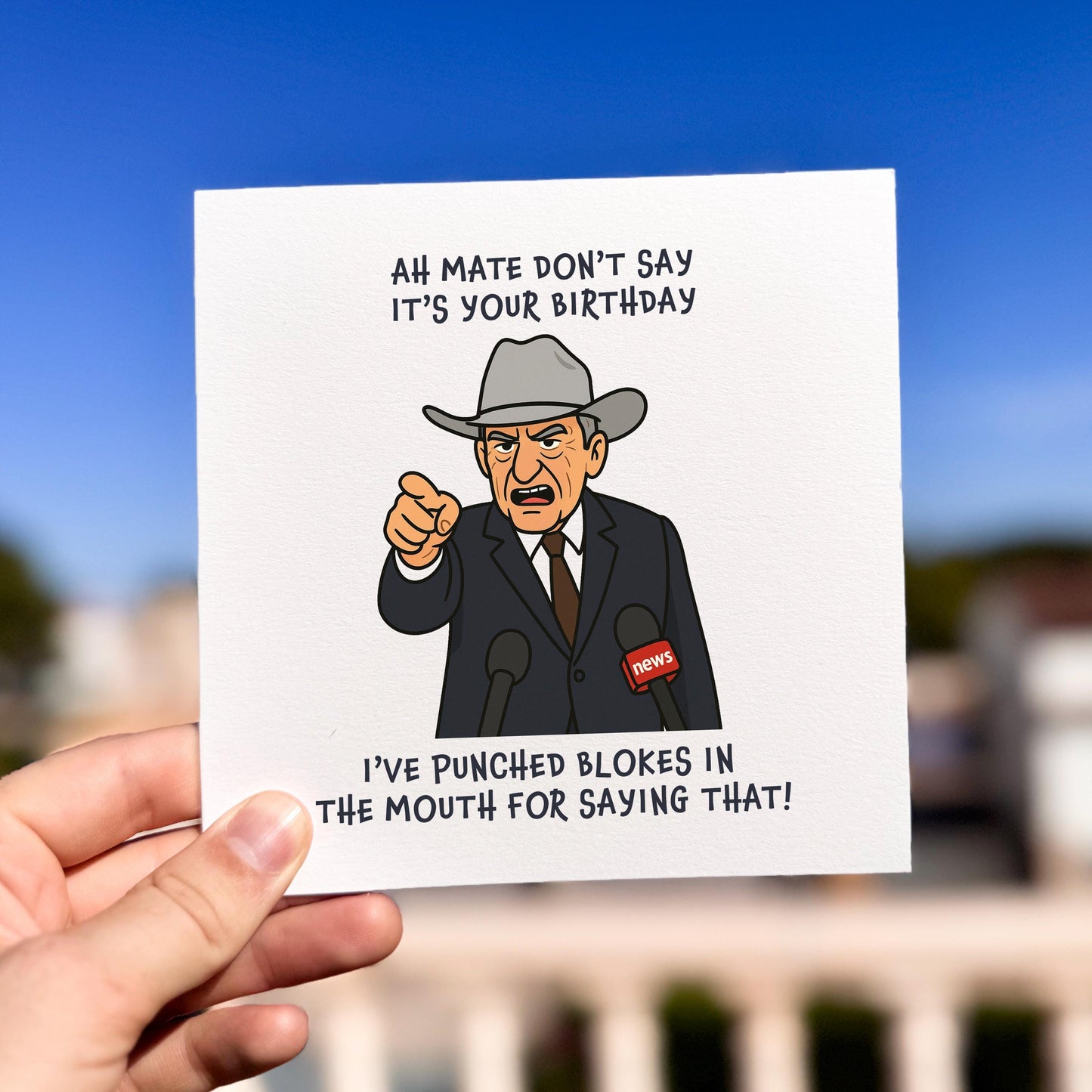 Funny Bob Katter Birthday Card: Aussie Meme Greeting